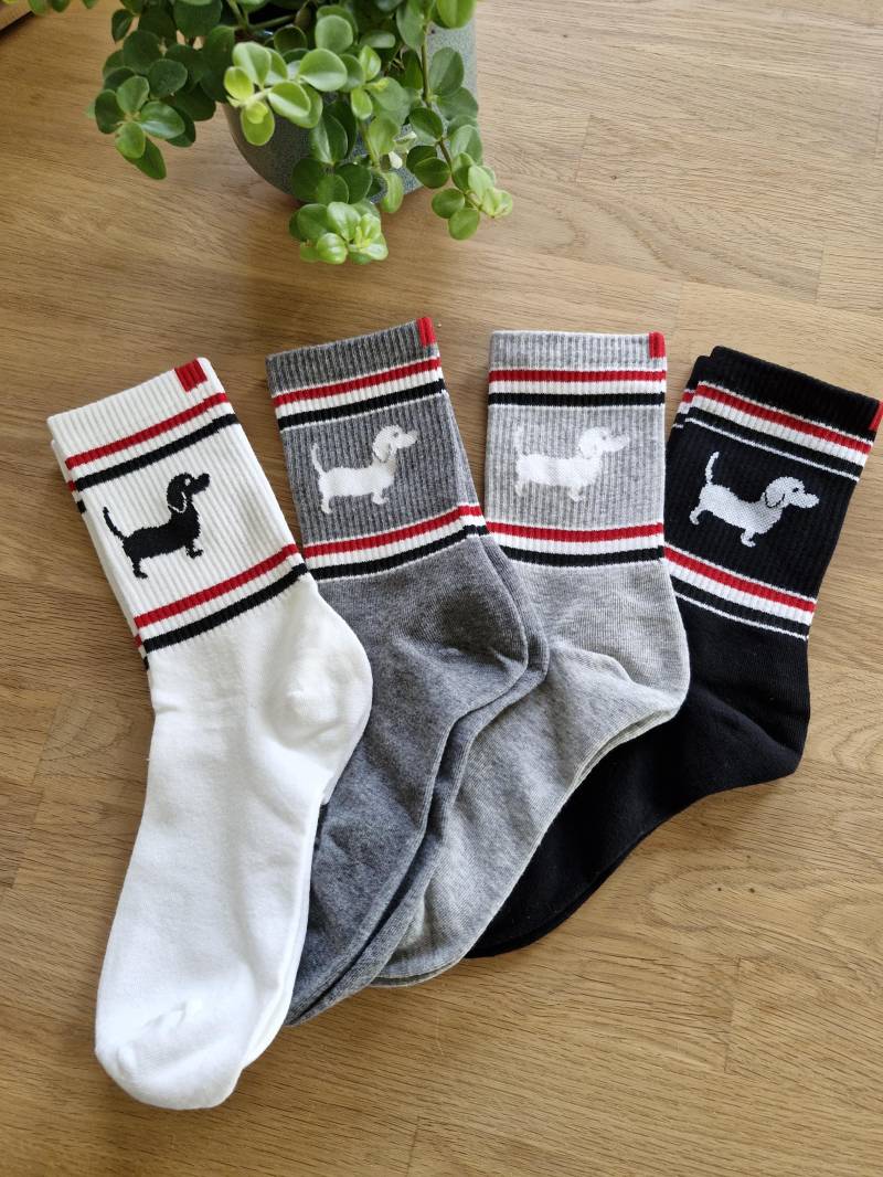 Dackel Socken Unisex Witzige Freizeitsocken von lisakreativamwerk