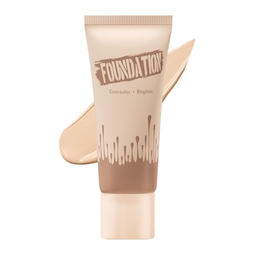 lisutupode Foundation, Concealer-Grundierung, vollständige Abdeckung – Kosmetik, schweißfest und wasserdicht, feuchtigkeitsspendend, für fettige, trockene Haut, empfindliche Haut, tägliche Verwendung von lisutupode