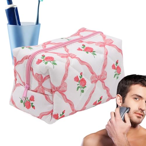 lisutupode Gesteppte Make -up -Tasche, Make -up -Tasche gesteppt - Kosmetischer Organizer für Toilettenartikel | Reise TOILETARSCHAFT, TRACTABLE Make -Pair -Beutel für Mädchen von lisutupode