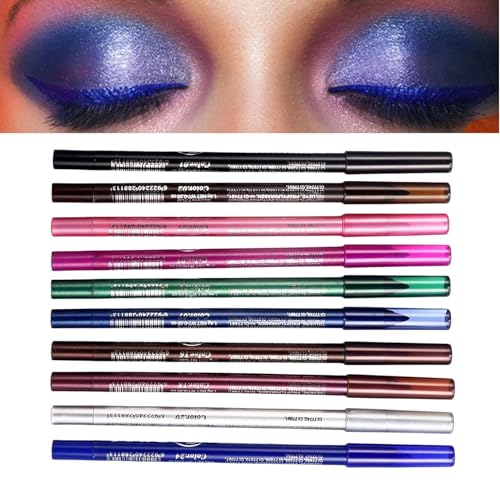 lisutupode Wasserfester Eyeliner Stift | Lang anhaltender Lidstrich - Verwischfester Glitzer Lidschattenstift 10 Stück Für Frauen Makeup Liebhaber lisutupode Wasserfester Eyeliner Stift | Lang anhaltender Lidstrich - Verwischfester Glitzer Lidschattenstift 10 Stück Für Frauen Makeup Liebhaber von lisutupode