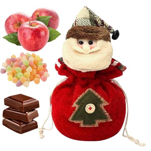 lisutupode Weihnachtliche Gestrickte Beutel | Weihnachtssacke,Santa Rentier Wiederverwendbarer Verpackungsbeutel Dekoration Kinder Sussigkeiten Verpackung von lisutupode