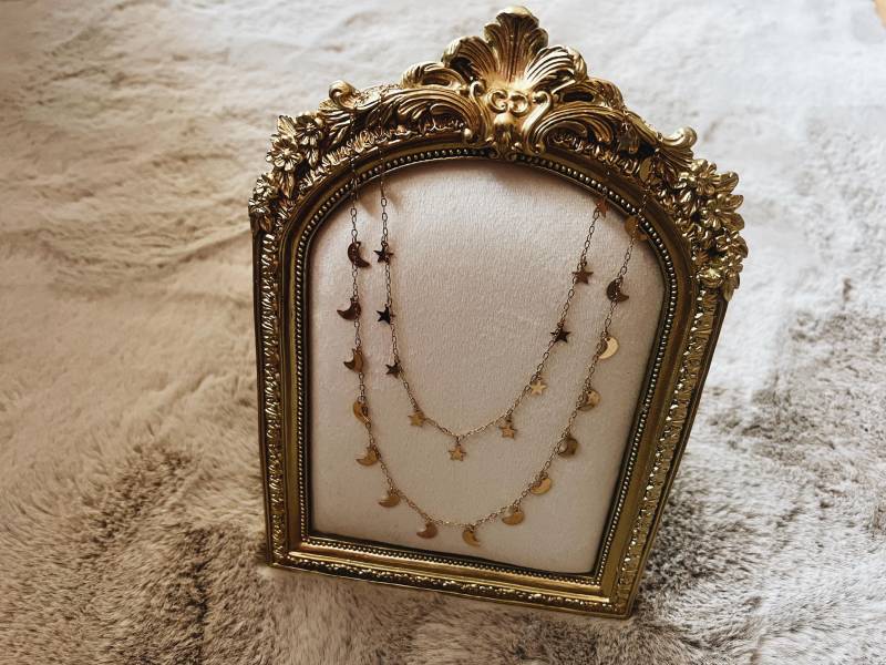 Mond Und Sterne - Doppellagige Witchy Halskette von literarybeads