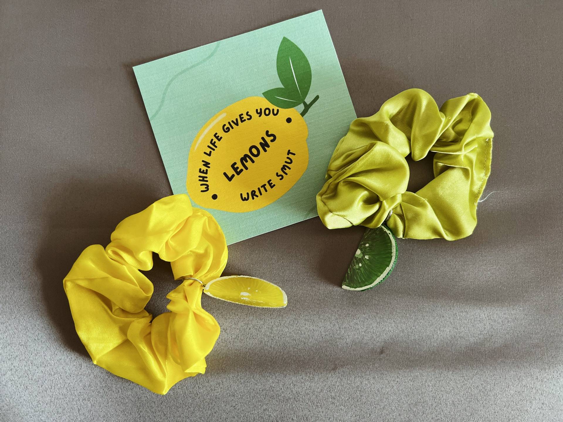 Smut Scale - Fanfiction Inspirierte Scrunchies Zitrone/Limette von literarybeads
