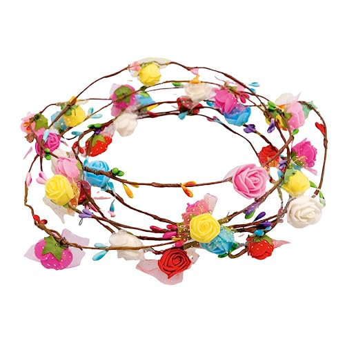 LITTLE BIRTHDAY | Set aus 6 Blumen Feen Haarreifen mit Blumen | Geburtstag | Kindergeburtstag | Party | Karneval | Fasching | Deko | Mitgebsel von little Birthday