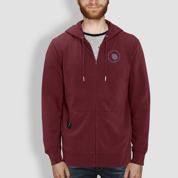 Herren Hoodie, "little kiwi", Burgundy von little kiwi