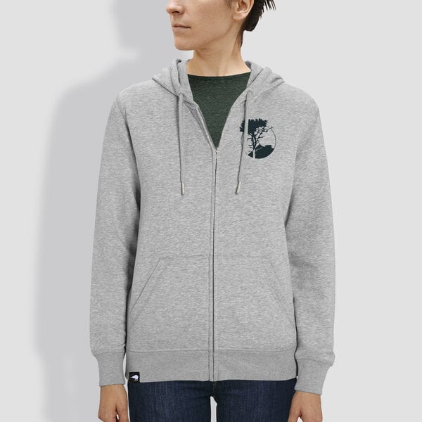 little kiwi Damen Hoodie, "Auf der Spitze", Heather Grey von little kiwi