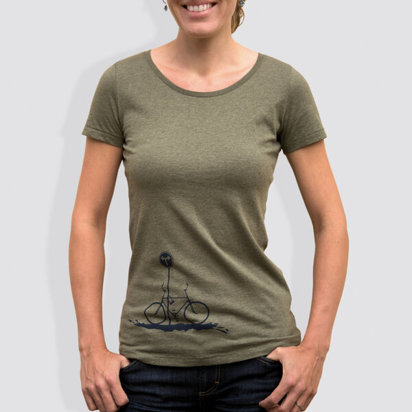 little kiwi Damen T-Shirt, "No Way", Khaki von little kiwi