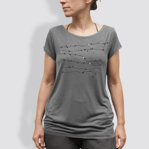 little kiwi Damen T-Shirt, "Sonate", Heather Grey von little kiwi