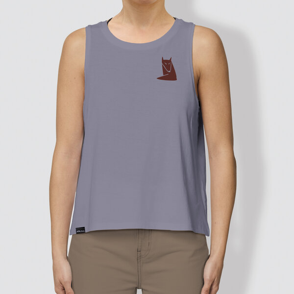 little kiwi Damen Tank Top, "Fuchs", Lava Grey von little kiwi