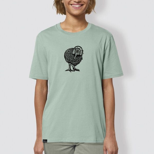 little kiwi Frau T-Shirt, "Abschalten", Aloe, Green Bay von little kiwi