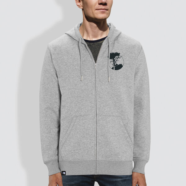 little kiwi Herren Hoodie, "Auf der Spitze", Heather Grey von little kiwi