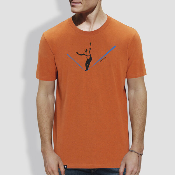 little kiwi Herren T-Shirt, "Balance", Orange von little kiwi
