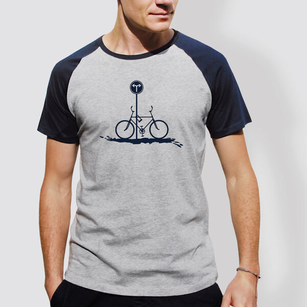 little kiwi Herren T-Shirt, "No Way", Heather Ash/Navy von little kiwi