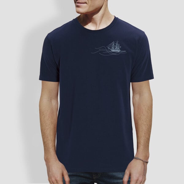 little kiwi Herren T-Shirt, "Rückenwind", Blau - Navy von little kiwi