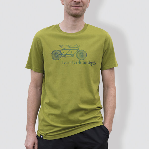 little kiwi Herren T-Shirt, "Tandem", Moss Green von little kiwi