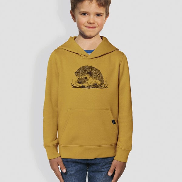 little kiwi Kinder Hoodie, "Igel",Ocker, Caramel von little kiwi