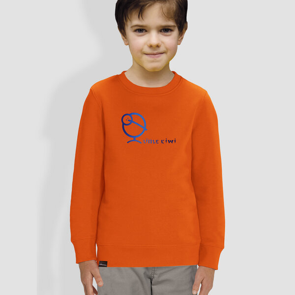 little kiwi Kinder Sweatshirt, "Kiwis Farbenspiel", Orange von little kiwi