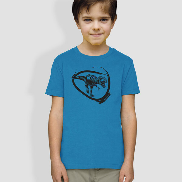 little kiwi Kinder T-Shirt, "Dino", Blau von little kiwi