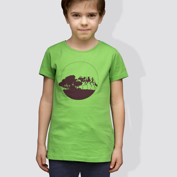 little kiwi Kinder T-Shirt, "Kojote", Green von little kiwi