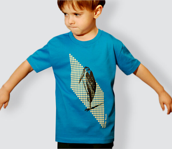 little kiwi Kinder T-Shirt, "Marabu", Azur von little kiwi