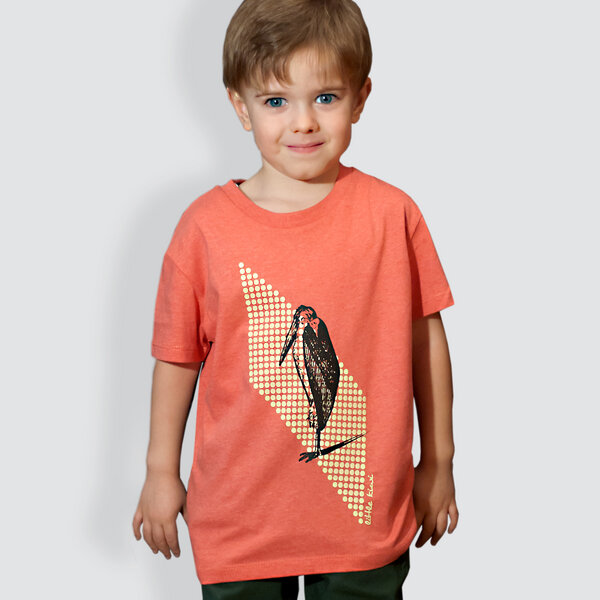 little kiwi Kinder T-Shirt, "Marabu", Mid Heather Red von little kiwi