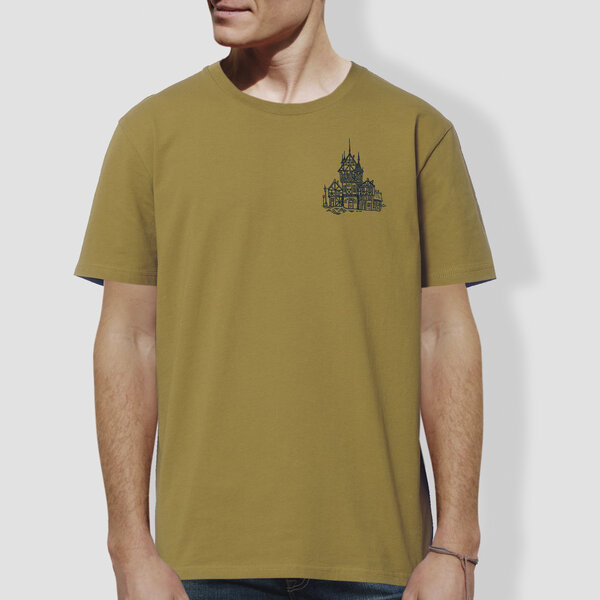 little kiwi Unisex T-Shirt, "Alte Stadt", Olive Oil von little kiwi