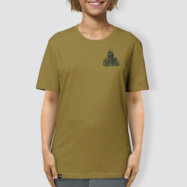 little kiwi Unisex T-Shirt, "Alte Stadt", Olive Oil von little kiwi