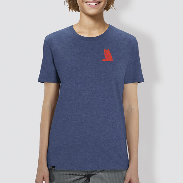 little kiwi Unisex T-Shirt, "Fuchs", Blau - Dark Heather Indigo von little kiwi