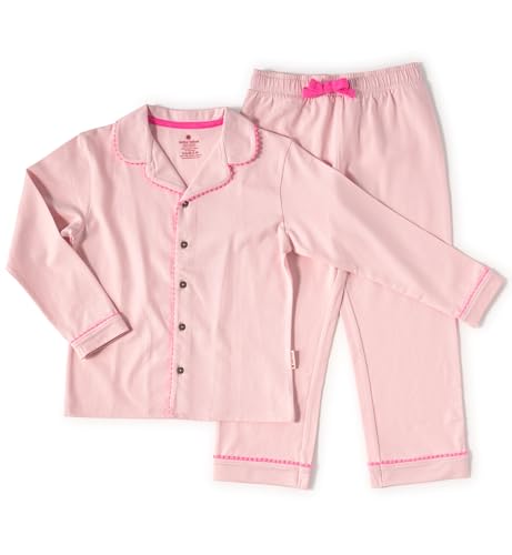 little label Kinder Schlafanzug Mädchen 158-164 (14Y) - rosa - GOTS - Bio-Baumwolle von little label
