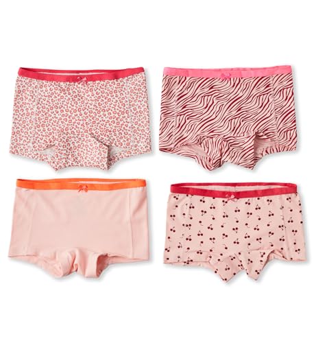 little label - Mädchen Shorts 4-er Pack - rosa Combi - Weiche Bio-Baumwolle - Größen 98 bis 176 von little label