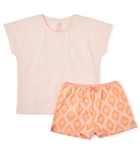 little label Schlafanzug kurz mädchen rosa Ikat - 12Y/146-152 - Bio Baumwolle von little label