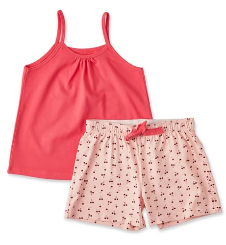 little label - Shortama Mädchen - rosa Kirschen - Weiche Bio-Baumwolle - Größen 98 bis 176 von little label