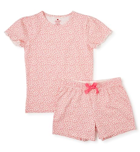 little label Sommer Pyjama mädchen Leopard rosa - 14Y/158-164 - Bio Baumwolle von little label