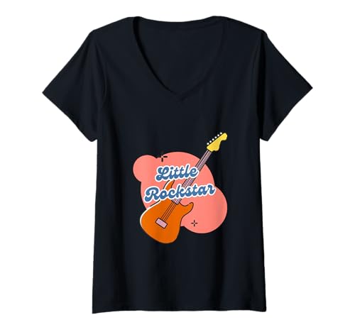 Damen Little Rocky Rockstar T-Shirt mit V-Ausschnitt von little rockstar
