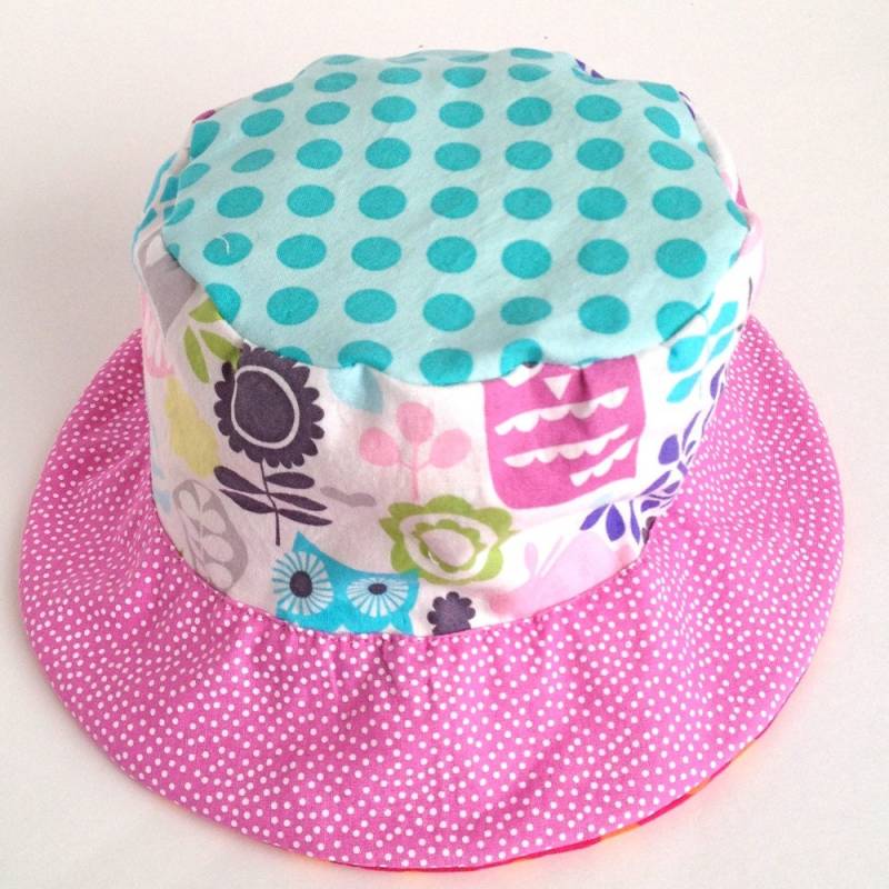 Sonnenschutzhut Für Kleinkinder, Sonnenhut Mit Blumen Und Eulen, Wendbar von littlebabybat