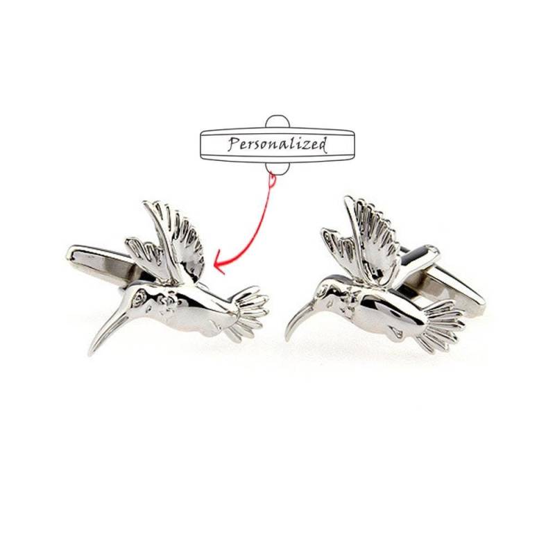 Benutzerdefinierte Manschettenknöpfe, Kolibri Manschettenknöpfe, Silber Manschettenknöpfe, Personalisierte Hochzeit Manschettenknöpfe, Vogel von littlebeees