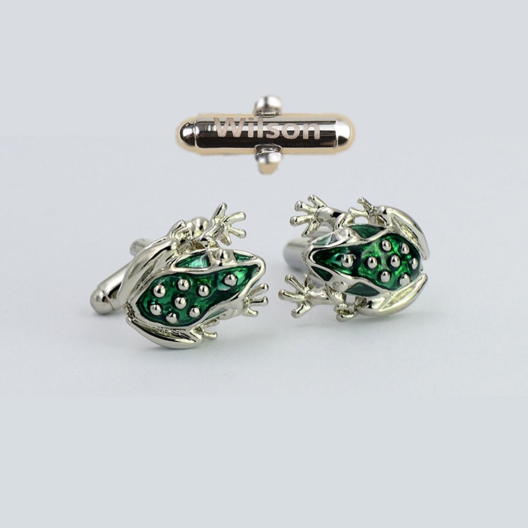 Frosch Manschettenknöpfe, Benutzerdefinierte Tier Hochzeitsgeschenk, Neuheit Hochzeit Coole Dünne Krawatte Clip, Einzigartige Manschettenknöpfe von littlebeees