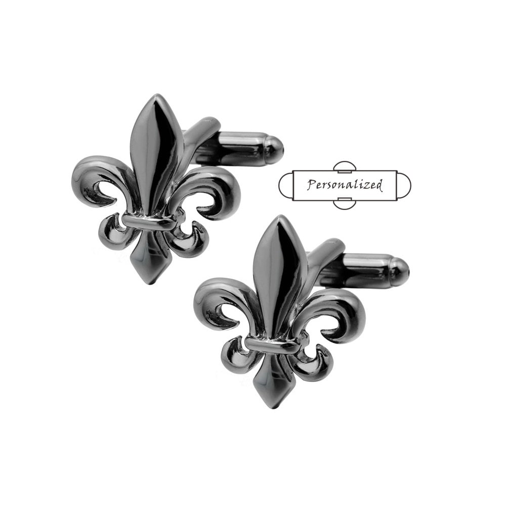 Personalisierte Hochzeit Manschettenknöpfe Fleur De Lis Für Bräutigam Jahrestag Geschenk Initial Name von littlebeees