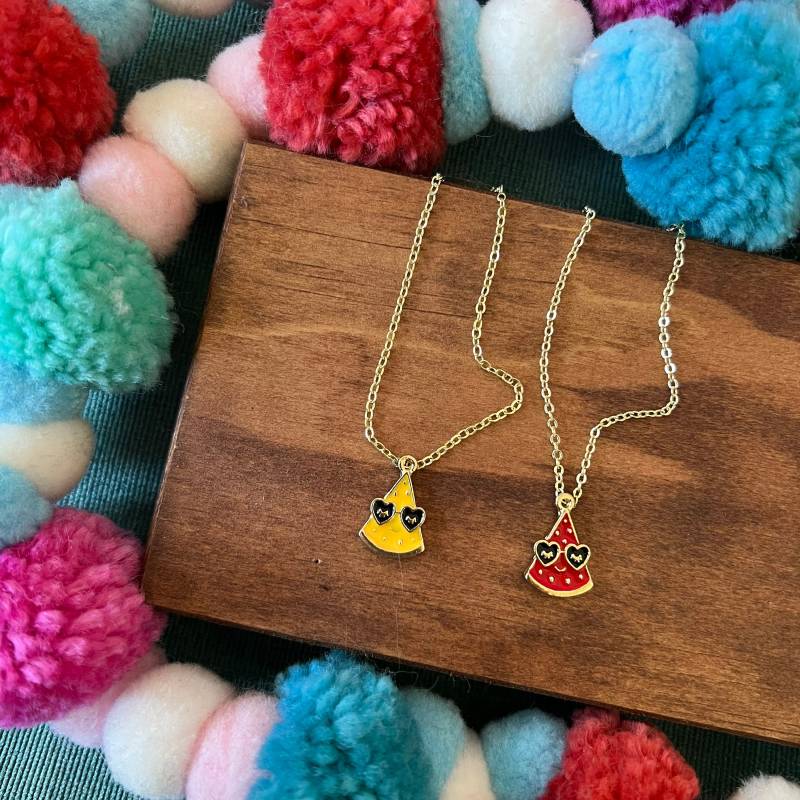 Coole Wassermelone Halskette - Wassermelonen Mädchen Geschenk Sommer Schmuck Obst Kinder Ohrringe von littlegembabes