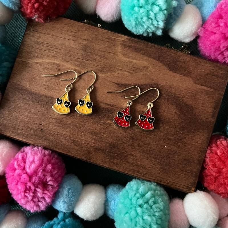 Coole Wassermelonen Ohrringe - Schmuck Halskette Weihnachtsohrringe von littlegembabes