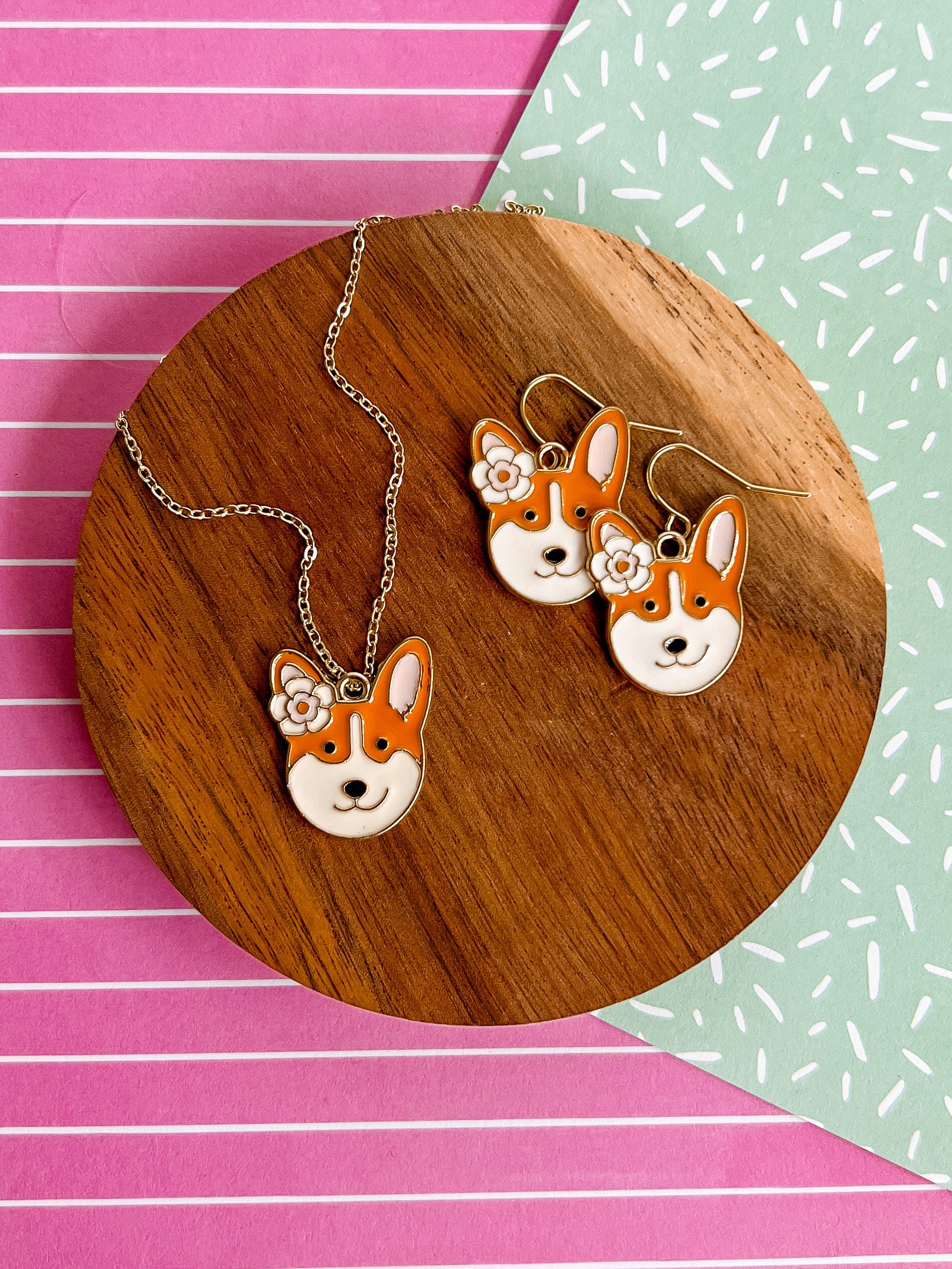 Corgis Love Halskette - Hundehalskette Hundeschmuck Kinderschmuck Mädchenschmuck Welpe Schmuck Charm Mädchen Geschenk von littlegembabes