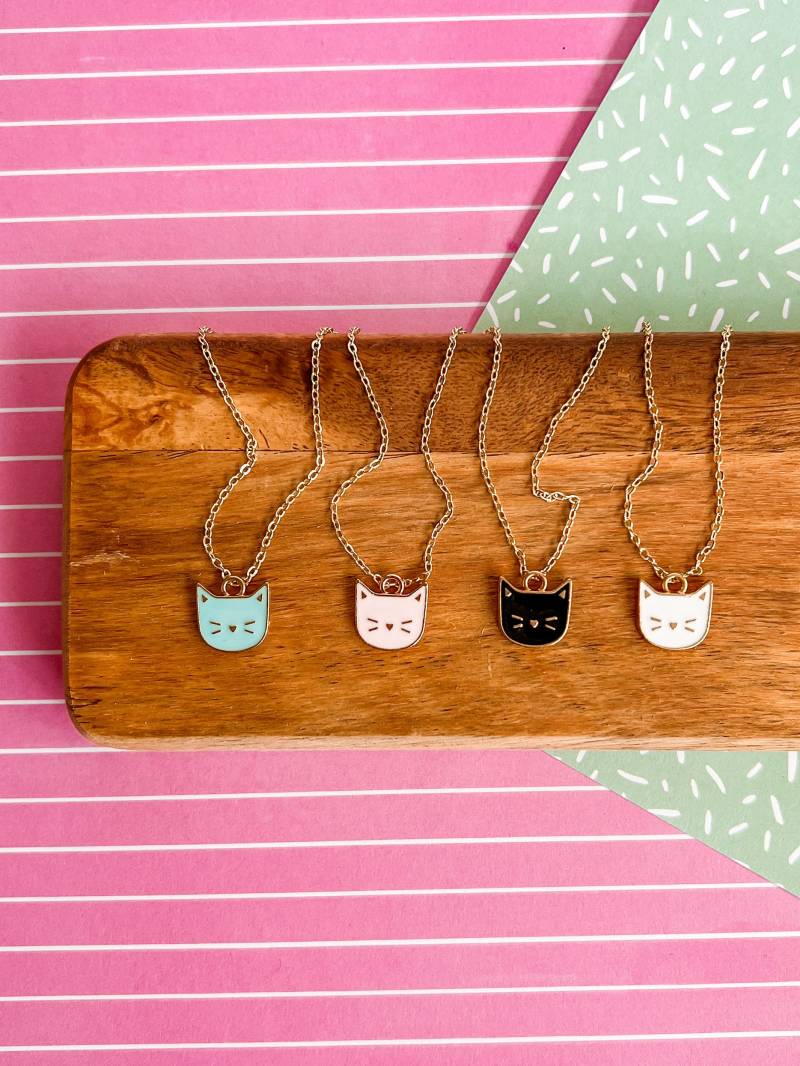 Diamant Rose Kätzchen - Katzen Halskette Schmuck Kinder Mädchen Charm Geschenk von littlegembabes