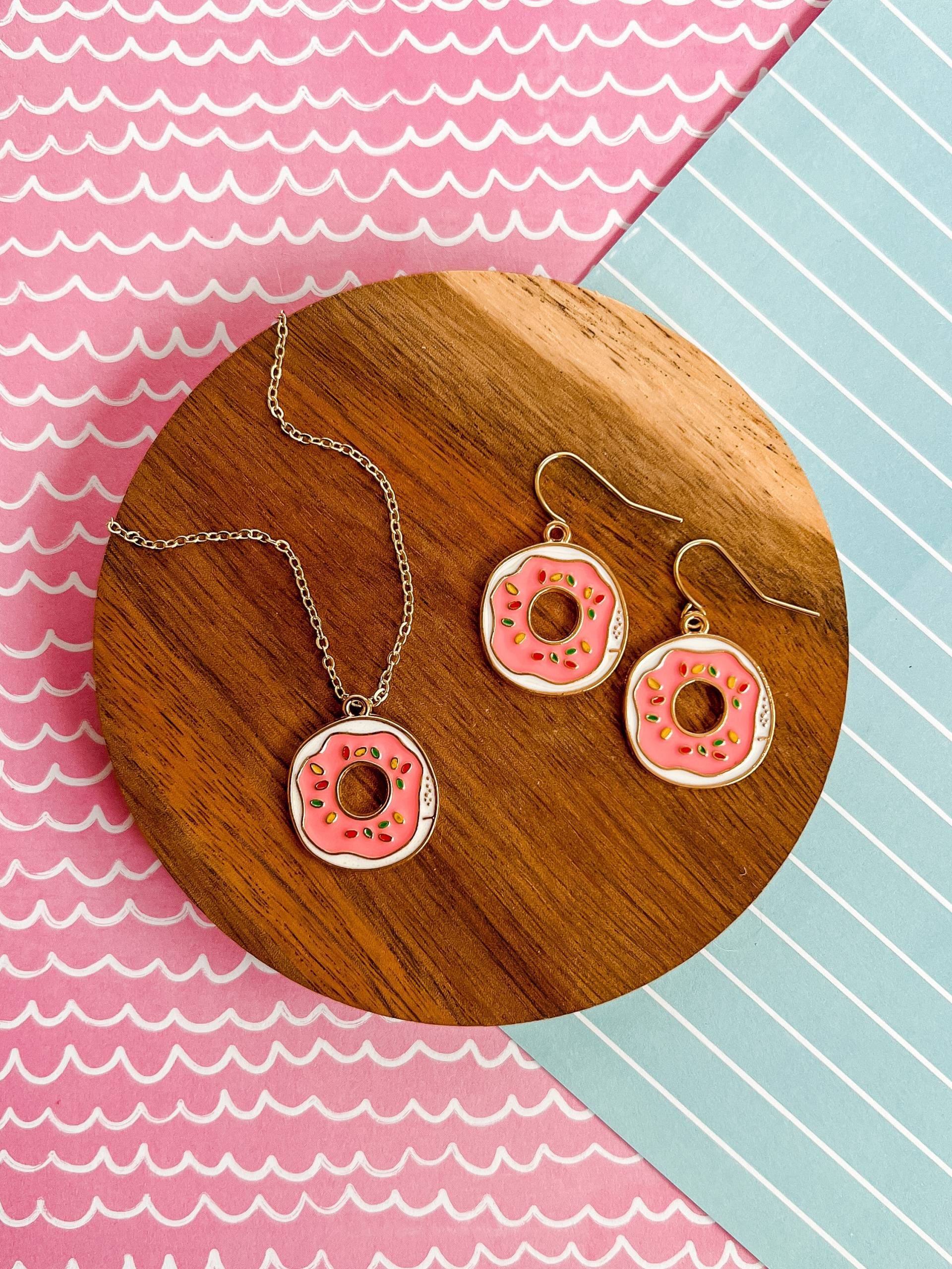 Frosted Donut Halskette - Schmuck Kinderschmuck Mädchen Süßer Charm Geschenk von littlegembabes