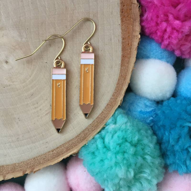 Penny Die Bleistift - Bleistift-Ohrringe Baumeln Ohrringe Kind Kinder Schmuck Kleine Mädchen Tropfen von littlegembabes