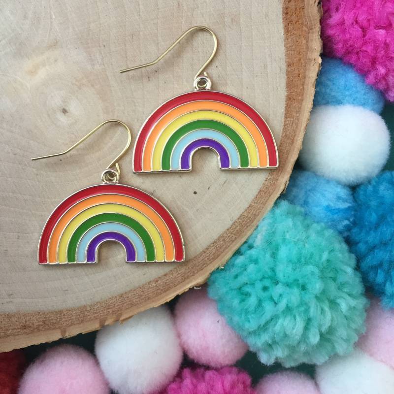 Rad Regenbogen Ohrringe - Baumeln Kinderohrringe Kinderschmuck Kleine Mädchen Schmuck Tropfen von littlegembabes
