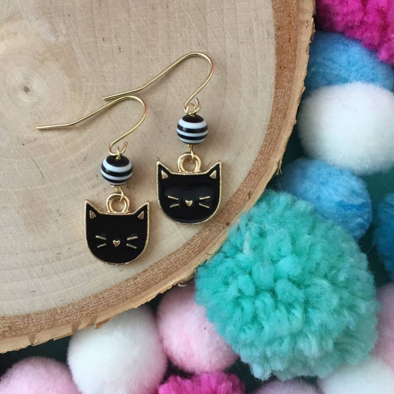 Stray Cat Strut Ohrringe - Katzenohrringe Baumeln Kinderohrringe Kinderschmuck Mädchen Schmuck Tropfen von littlegembabes