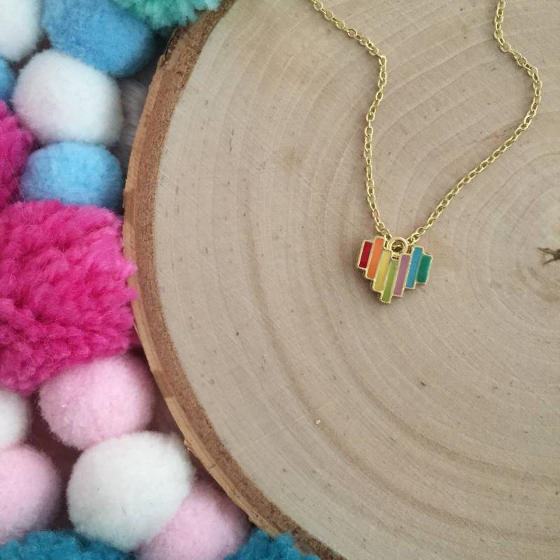 Süße Torte Herz Halskette - Schmuck Kinder Mädchen Regenbogen -Charm -Mädchen Geschenk von littlegembabes