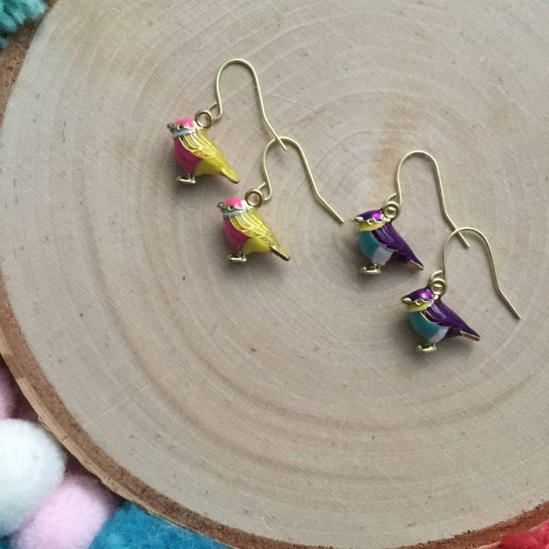 Sweetie Vogel Ohrringe - Baumeln Kinderohrringe Kinderschmuck Kleines Mädchen Schmuck Tropfen von littlegembabes