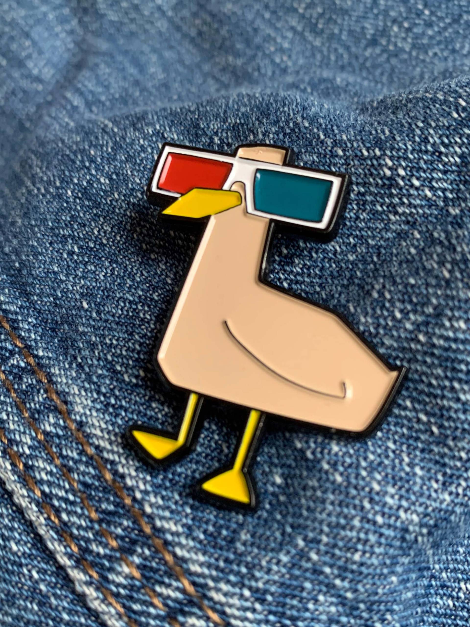 Soft Enamel Pin - 3D Brille | Möwe Soft Enamel Pin - 3D Brille | Möwe von littlegoodson