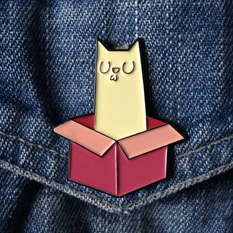 Soft Enamel Pin - If It Fits I Sits | Katzen-Anstecker von littlegoodson